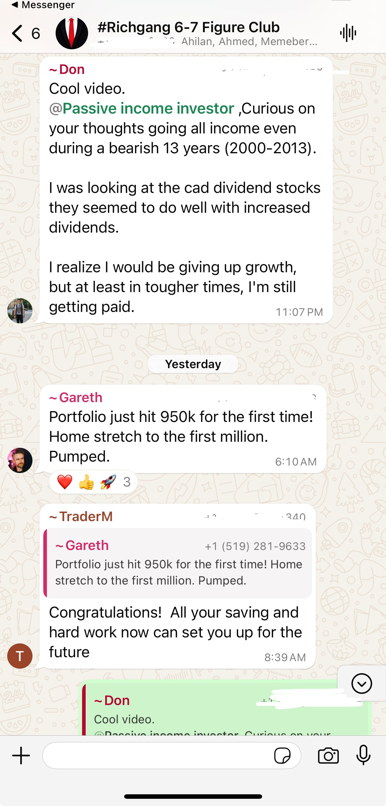 My 7 Figure Members Group On WhatsApp